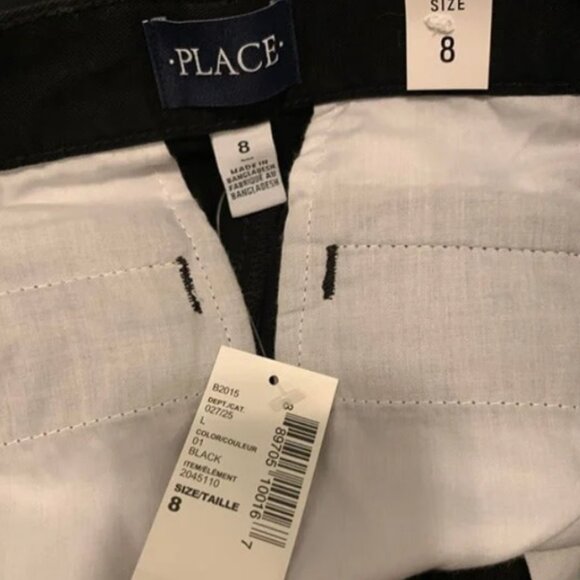 Boy's Brand New Black Dress Shorts with both, Front & Back Pockets Size 8/M - Picture 4 of 4